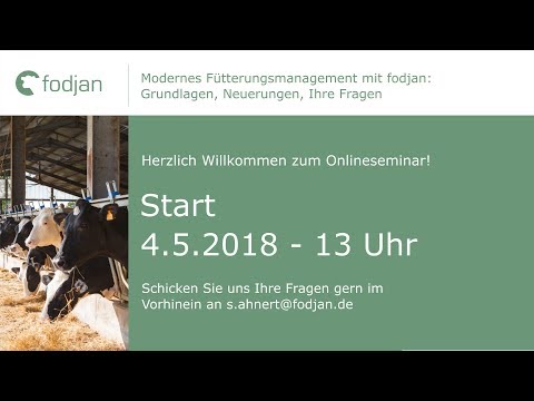 fodjan Webinar | Modernes Fütterungsmanagement mit fodjan Pro