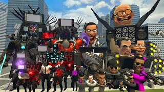 NEW UPGRADING TITAN TVMAN VS UPGRADED SCIENTIST SKIBIDI TOILET AND OTHER BOSSES In Garry's Mod!!!