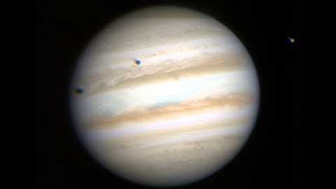 Jupiter with double  transit - a partial animation