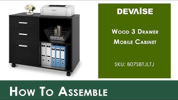 DEVAISE Wood 3 Drawer Mobile Cabinet Assemble Video