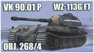 VK 90.01 (P), Object 268/4 & WZ-113G FT • WoT Blitz Gameplay