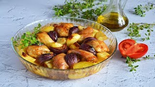 Куриные бедрышки с картошкой в духовке Куриные бедрышки с картошкой в духовке