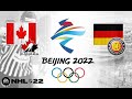 Winter Olympics 2022 - Canada vs Germany - Group A - NHL 22