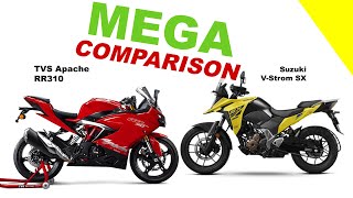 TVS Apache RR310 vs Suzuki V Strom SX | Bike Info