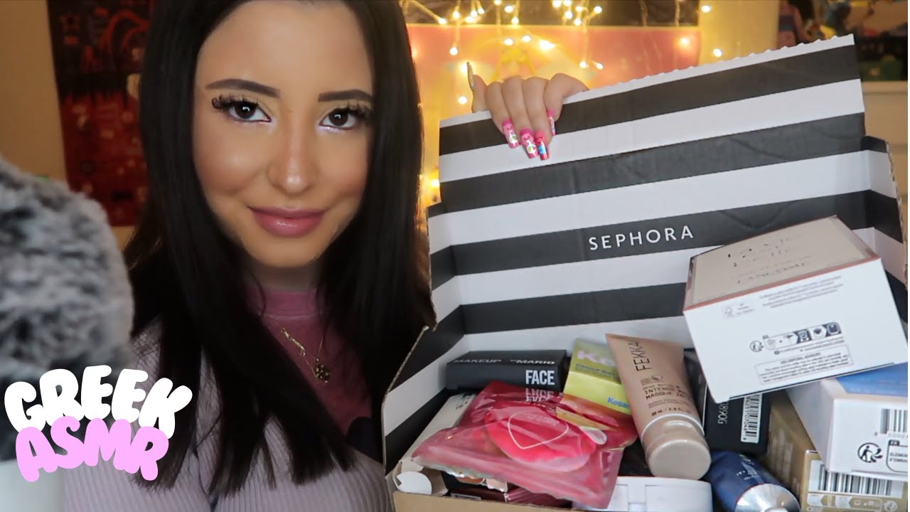 Greek ASMR | Τεράστιο/Πανάκριβο beauty HAUL *Tiktok virals* 😍🤫😭 #unboxing #haul #asmr