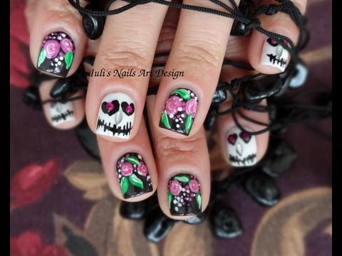 Contest entry for Mesi Nail Art - MesiaszCiszy-Cute skulls-No brush-easy-Live tutorial