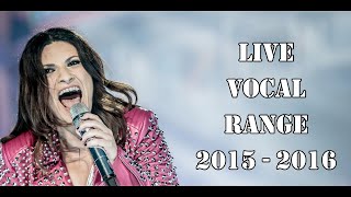 Laura Pausini - Live Vocal Range - 2015/2016
