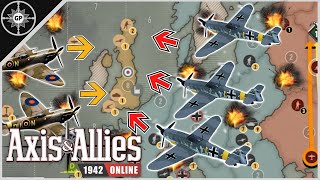 Fighting Axis Air Strategy! | Axis & Allies 1942 Online | Allies Full Match