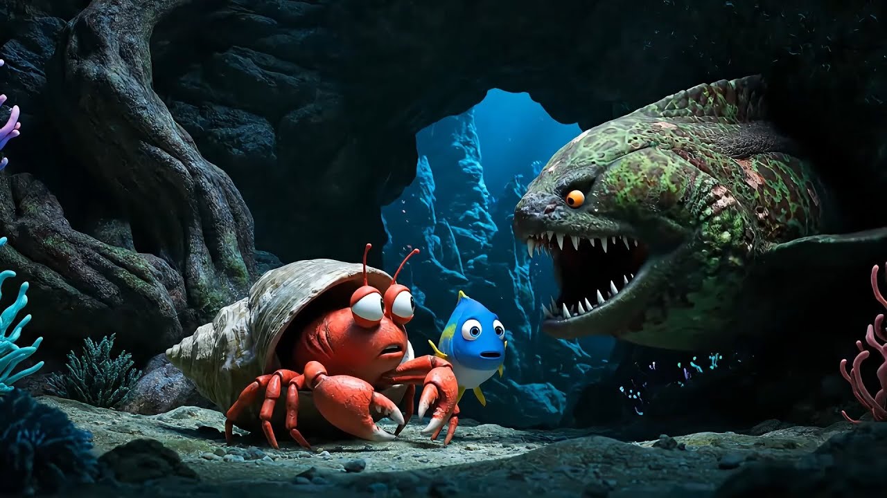 The Hermit Crab’s Ocean Quest — Finding a New Shell Beneath the Waves