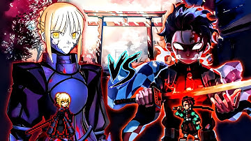 Alter Saber TP OP V2 (New) VS Tanjiro Chaos OP in Jump Force Mugen