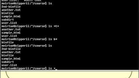 VTC Player   Unix Shell Fundamentals, Wildcards Pt 1