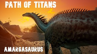 Fighting for mine life as Amargasaurus / Path of Titans Gameplay