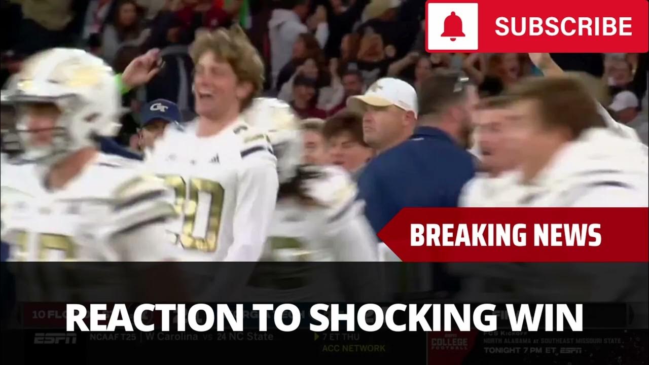 Reaction To Tech's Shocking Win Over Florida State YouTube