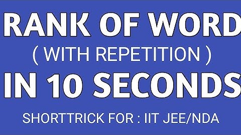 FINDING RANK OF WORD IN DICTIONARY WITH REPETITION IN 10 SECONDS