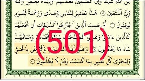 سورة   الجاثية رقم الصفحة 501 مجود بصوت القارئ الشيخ أيمن سويد حفظه الله