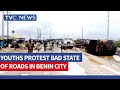 VIDEO: Youths Protest Bad State Of Roads In Benin City