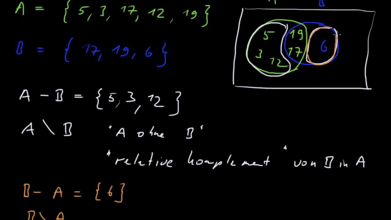 Schnittmenge \u0026 Vereinigungsmenge plus Venn Diagramm | Mathe by Daniel Jung