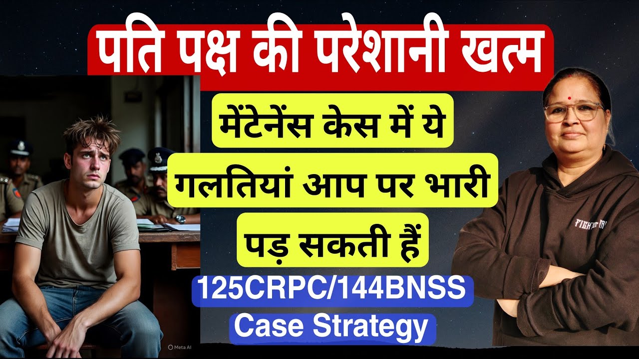 मेंटेनेंस केस में ये गलतियाँ आपको बड़ी मुसीबत में डाल सकती हैं !  Sec 125 CrPC Stretagy ! #125crpc