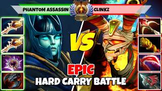 PHANTOM ASSASSIN (Carry) vs CLINKZ (Carry) - Epic Battle Of Ancient Rank Dota 2 Players - Z Dota 2