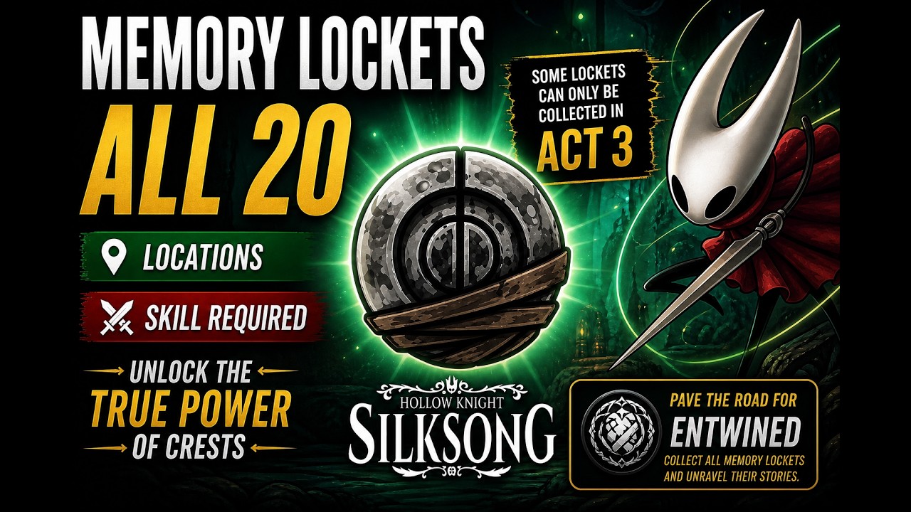 All Memory Locket Locations (20 in Total) | Hollow Knight Silksong ...