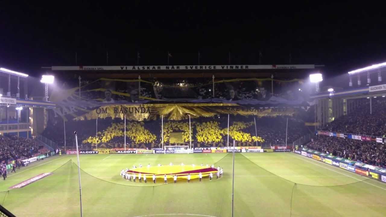 AIK - Napoli, Tifo innan matchen, sista matchen på Råsunda