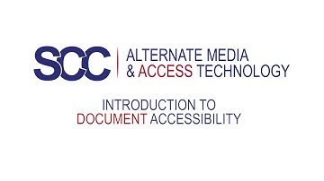 Introduction to Document Accessibility