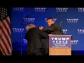 Donald Trump rushed off stage at campaign event