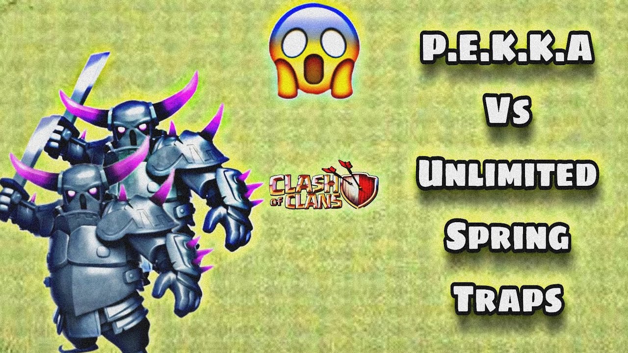 Max P.E.K.K.A vs Max Spring Traps🥶🤯🔥 coc pekka attack shorts YouTube
