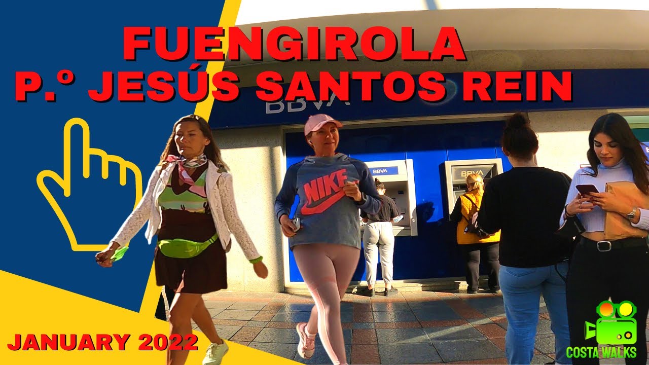 Fuengirola, Costa Del Sol, Jesus Santos Rein, Walking Tour, January 2022, Malaga, Spain 4k