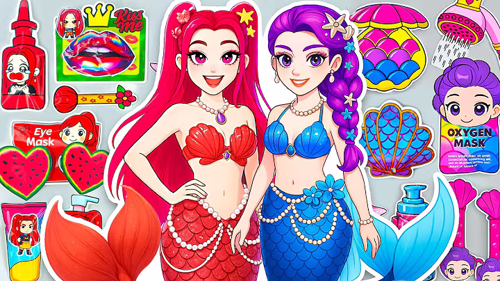 💖Paper DIY💖 KPOP DEMON HUNTERS Rumi & Mira Mermaid Skincare + Makeup + Nail 💄Blind Bag Unboxing ASMR