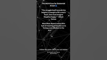 The Weird Cure for Existential Dread. #philosophy #meaning #existential #life #purpose #mindset#deep