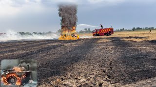 Tractor On Fire 🥺 ALLAH Hu Akbar Tractor 🚜 Ko Aag Laag Gayi 😭😭