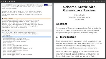 Scheme Static Site Generators Review