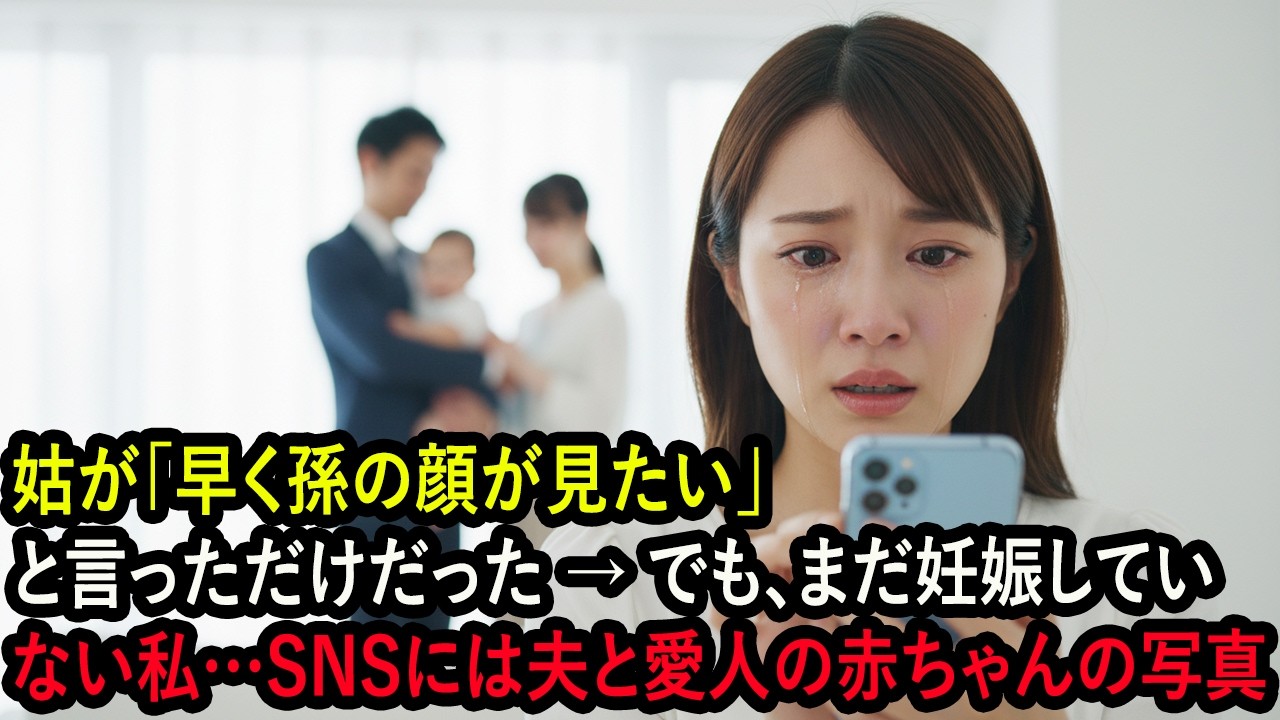 姑が「早く孫の顔が見たい」と言っただけだった → でも、まだ妊娠していない私…SNSには夫と愛人の赤ちゃんの写真