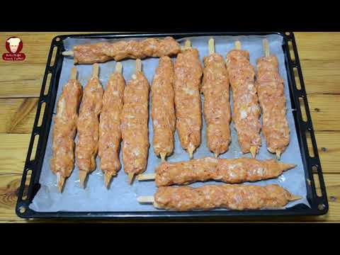 EV FIRININDA MÜKEMMEL ADANA TAVUK KEBAP TARİFİ (Adana Kebab Recipe)
