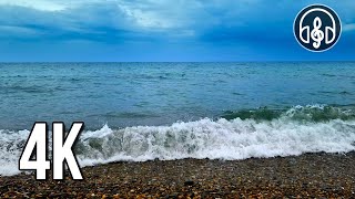 Звуки Пляжных Волн Черного Моря. 12 Часов Видео В 4K.