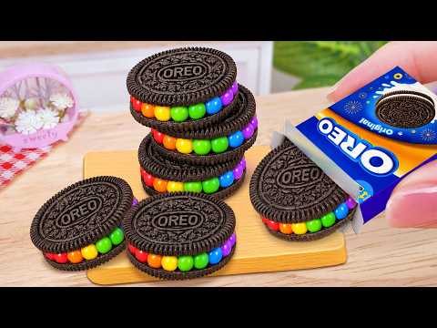 Tiny Rainbow OREO Cake 🍰 Yummy Miniature OREO Cake Recipe ✨Mini Cakes