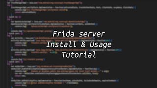How to setup frida server in android and use it.