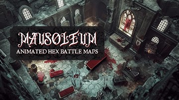Eerie Mausoleum Hex Battle Map - 5 Detailed, Realistic Designs for D&D and RPGs