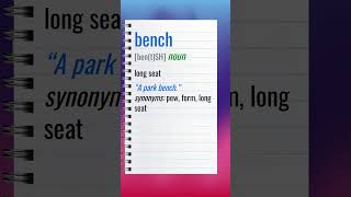 BENCH (C1 Advanced) Learn English Vocabulary