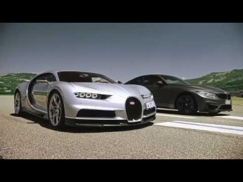 Bugatti Chiron vs BMW M4 *drag race*