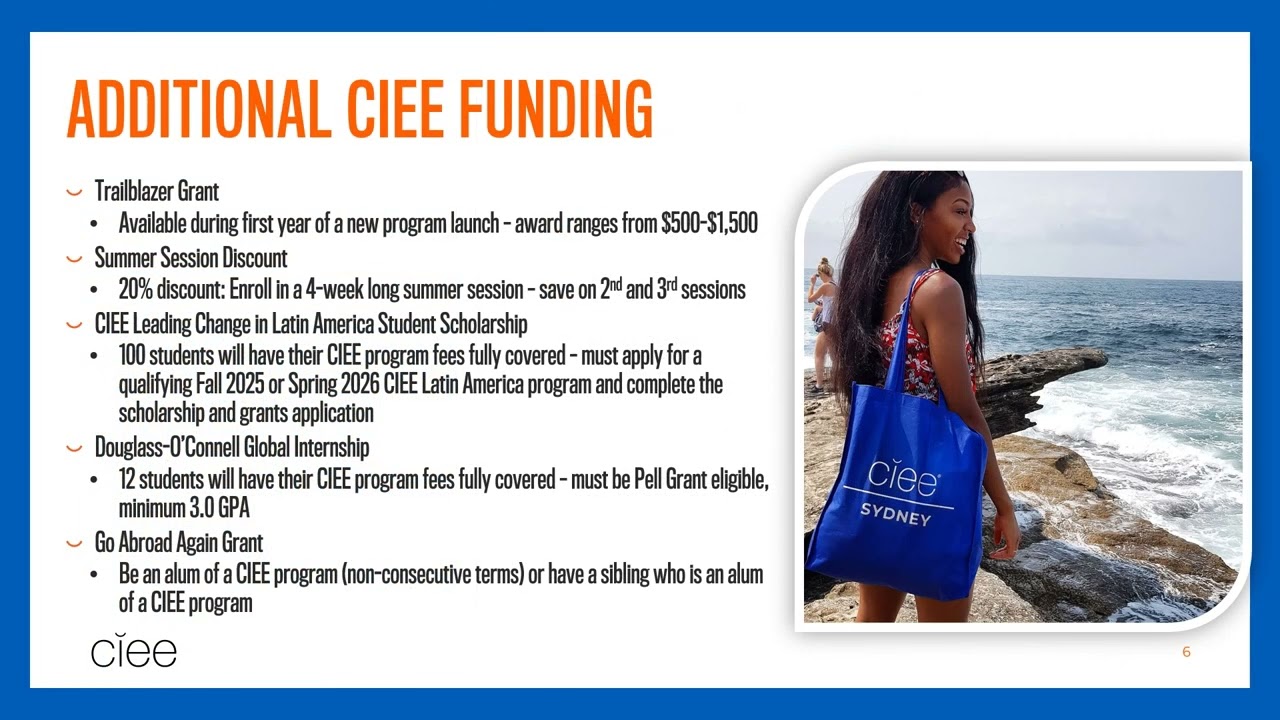 CIEE Scholarships & Grants | College Study Abroad