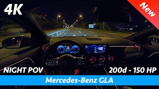 Mercedes GLA 2020 - тест-драйв ночного POV и обзор в 4K | Ускорение 0-100, тест светодиодных фар