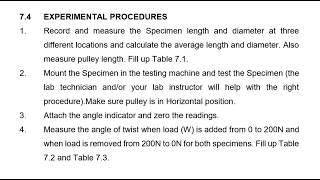 Topic 2: Torsion Test