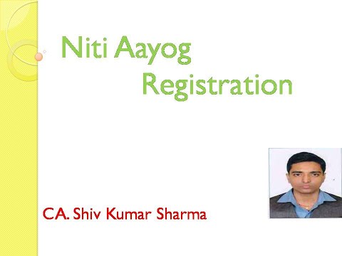 Niti Aayog Registration Online Process - In Hindi