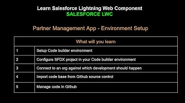 2. Salesforce Lightning Web Component (LWC)  | Live Project | Code Builder Environment Setup