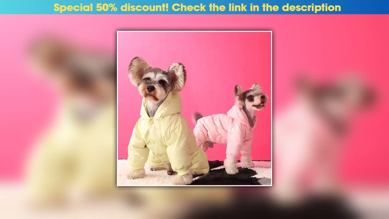 Unboxing Pet Dog Down Jackets Thickened insulation Winter Pet Cat Four Legged Coat Outfit Schnauzer