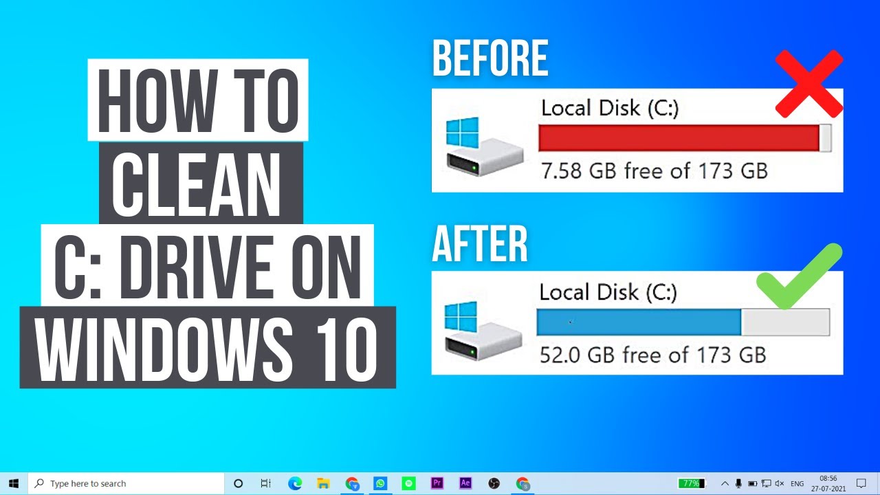 How To Free Up Disk Space On Windows 10 2021 Get More Storage YouTube