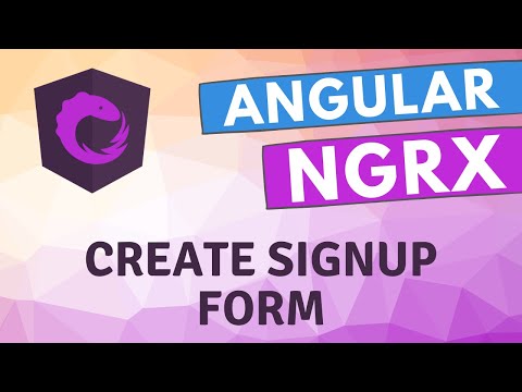 31. Create Signup Form and ngrx actions in the angular ngrx application