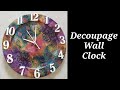 DIY Wall Clock in Decoupage Technique | How to Make | Siddhi Art Studio